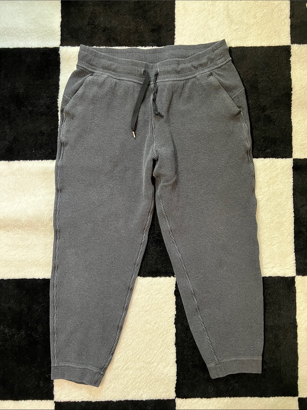 lululemon athletica Gray Ribbed Track ankle Joggers